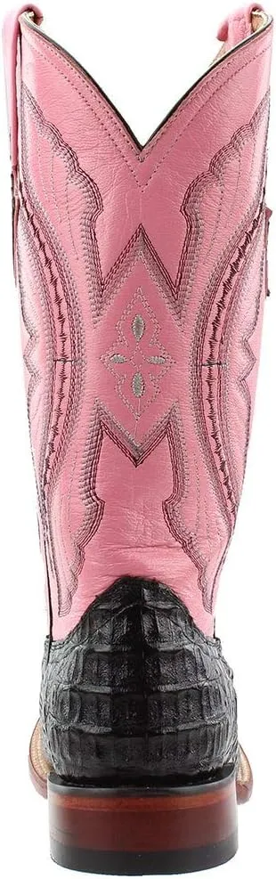 Womens Twilight Embroidered Snip Toe Casual Boots Mid Calf Low Heel 1-2" - Blue