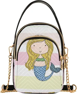 Women's Wave Cross Body Chest Bag, 52 inch Gold Chain Shoulder Handbag Purse