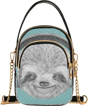 Women's Wave Cross Body Chest Bag, 52 inch Gold Chain Shoulder Handbag Purse