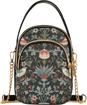 Women's Wave Cross Body Chest Bag, 52 inch Gold Chain Shoulder Handbag Purse