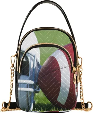 Women's Wave Cross Body Chest Bag, 52 inch Gold Chain Shoulder Handbag Purse