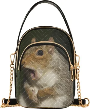 Women's Wave Cross Body Chest Bag, 52 inch Gold Chain Shoulder Handbag Purse