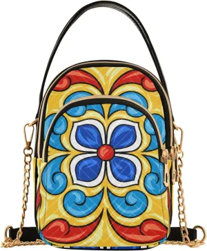 Women's Wave Cross Body Chest Bag, 52 inch Gold Chain Shoulder Handbag Purse