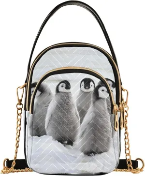 Women's Wave Cross Body Chest Bag, 52 inch Gold Chain Shoulder Handbag Purse