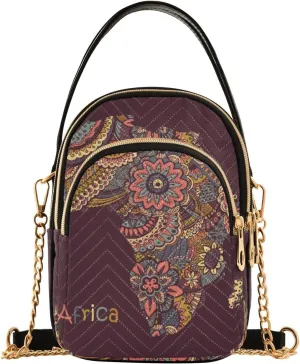 Women's Wave Cross Body Chest Bag, 52 inch Gold Chain Shoulder Handbag Purse