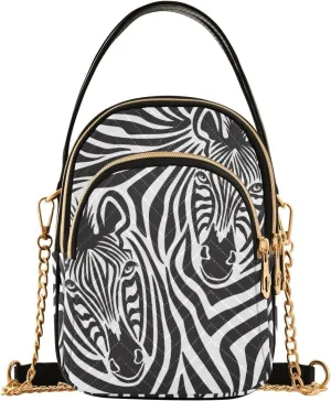 Women's Wave Cross Body Chest Bag, 52 inch Gold Chain Shoulder Handbag Purse