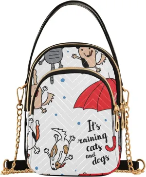 Women's Wave Cross Body Chest Bag, 52 inch Gold Chain Shoulder Handbag Purse