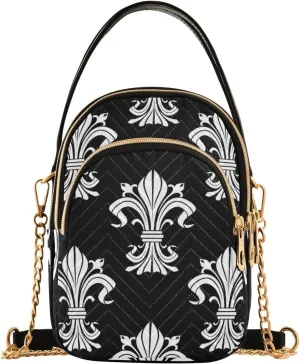 Women's Wave Cross Body Chest Bag, 52 inch Gold Chain Shoulder Handbag Purse
