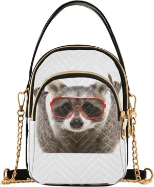 Women's Wave Cross Body Chest Bag, 52 inch Gold Chain Shoulder Handbag Purse