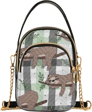 Women's Wave Cross Body Chest Bag, 52 inch Gold Chain Shoulder Handbag Purse