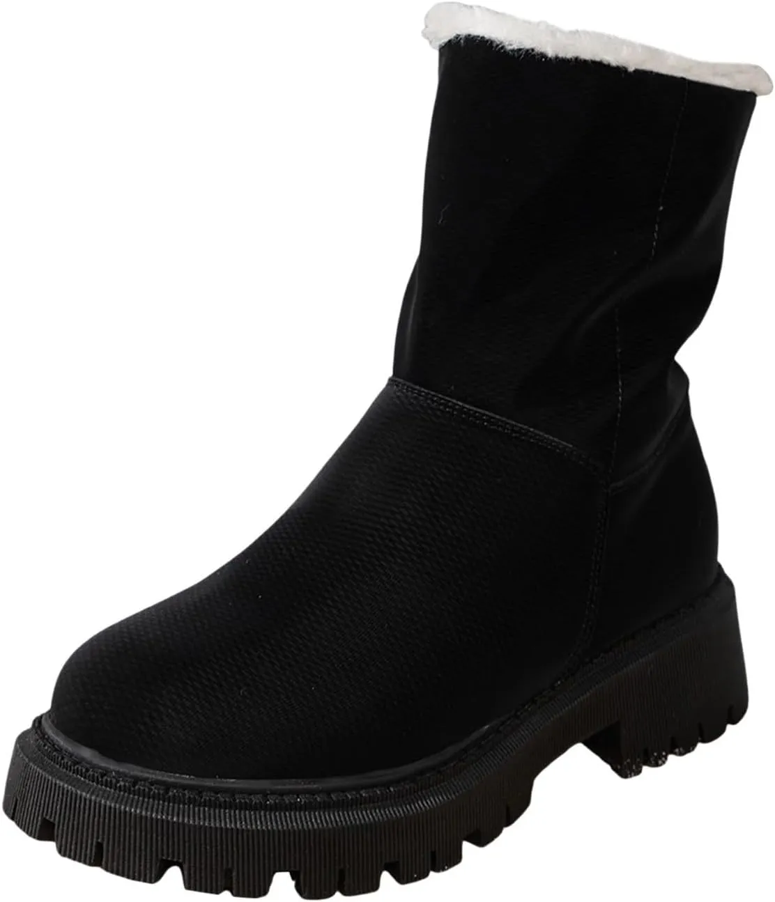 Womens Winter Snow Boots Warm Fur Lined Ankle Booties Zip Up Slip On Outdoor Walking Womens Boots