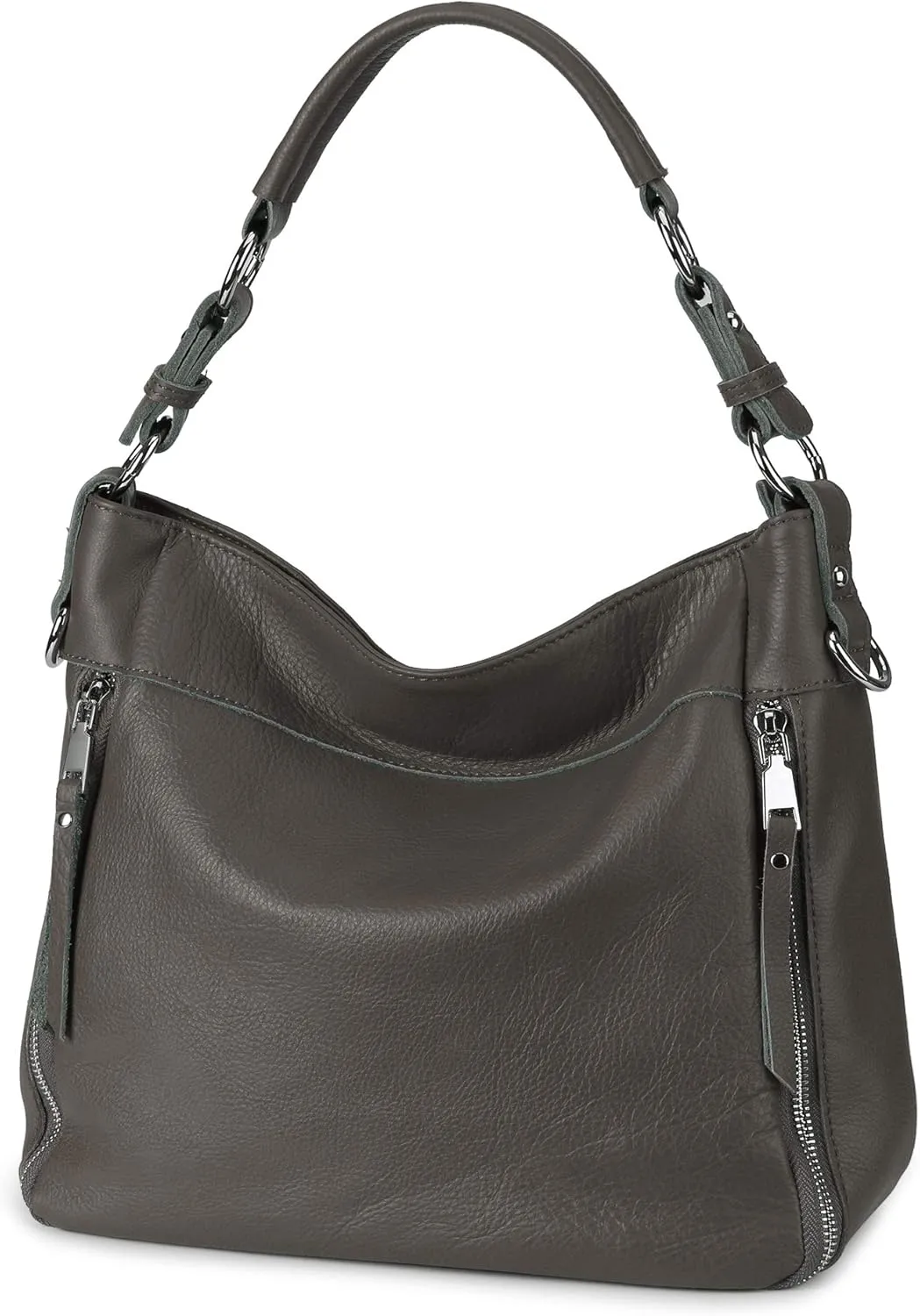 YALUXE Genuine Leather Shoulder Bags Stylish Hobo Handbags Purses Crossbody Bags for Women