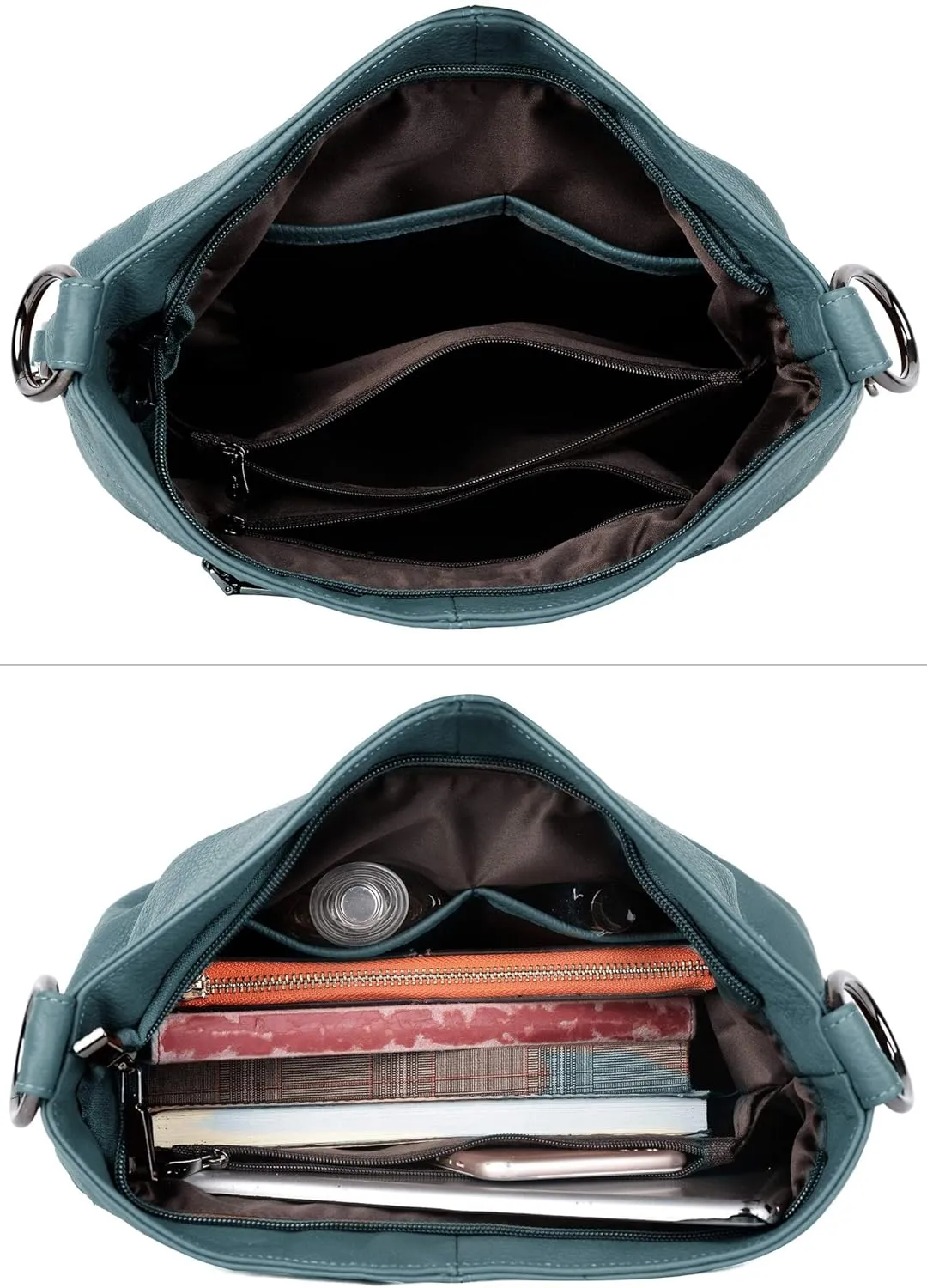 YALUXE Genuine Leather Shoulder Bags Stylish Hobo Handbags Purses Crossbody Bags for Women