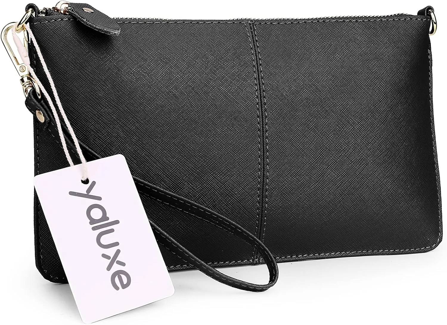 YALUXE Genuine Leather Wristlet Handbags Purses Cell Phone Pocket Clutch Wallet Crossbody Bags for Women