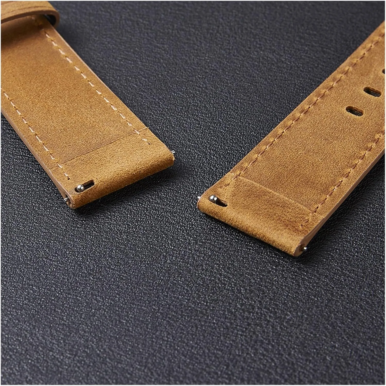 yaoqijie Handmade Genuine Leather Watchbands Crazy Horse Straps Watch Accessories Smartwatch Bracelet Quick Release Strap 20mm 22mm lasting