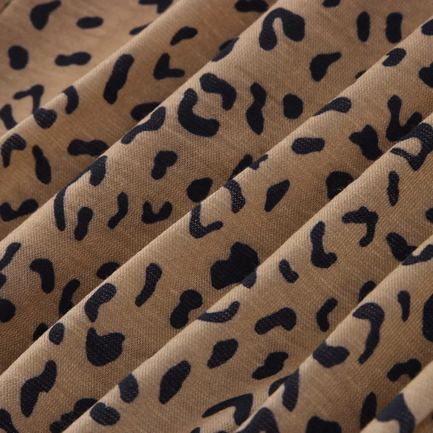 yardsong Leopard Printed Pants for Women Plus Size Drawstring High Waisted Jogger Pants Casual Loose Trousers with Pockets