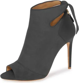YDN Women High Heel Ankle Boots Chic Open Peep Toe Cut Out Bow Tie Stiletto Booties Shoes Size 4-16 US