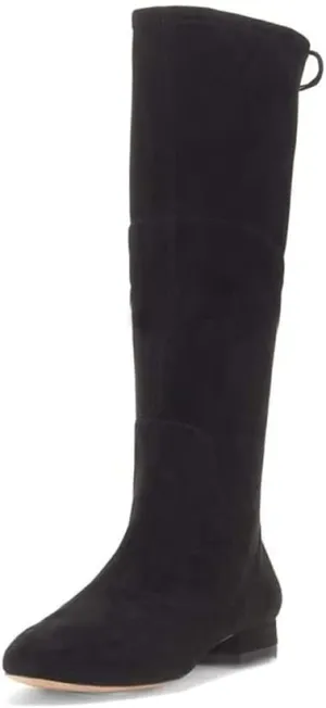 YDN Women Sexy Closed Toe Mid Calf Boots Lace Up Under The Knee High Low Heel with Zipper Dress Casual Flat Long Booties Size 4-15 US