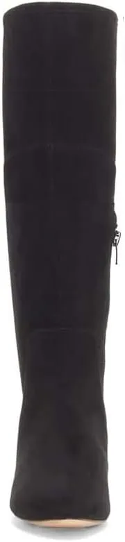 YDN Women Sexy Closed Toe Mid Calf Boots Lace Up Under The Knee High Low Heel with Zipper Dress Casual Flat Long Booties Size 4-15 US