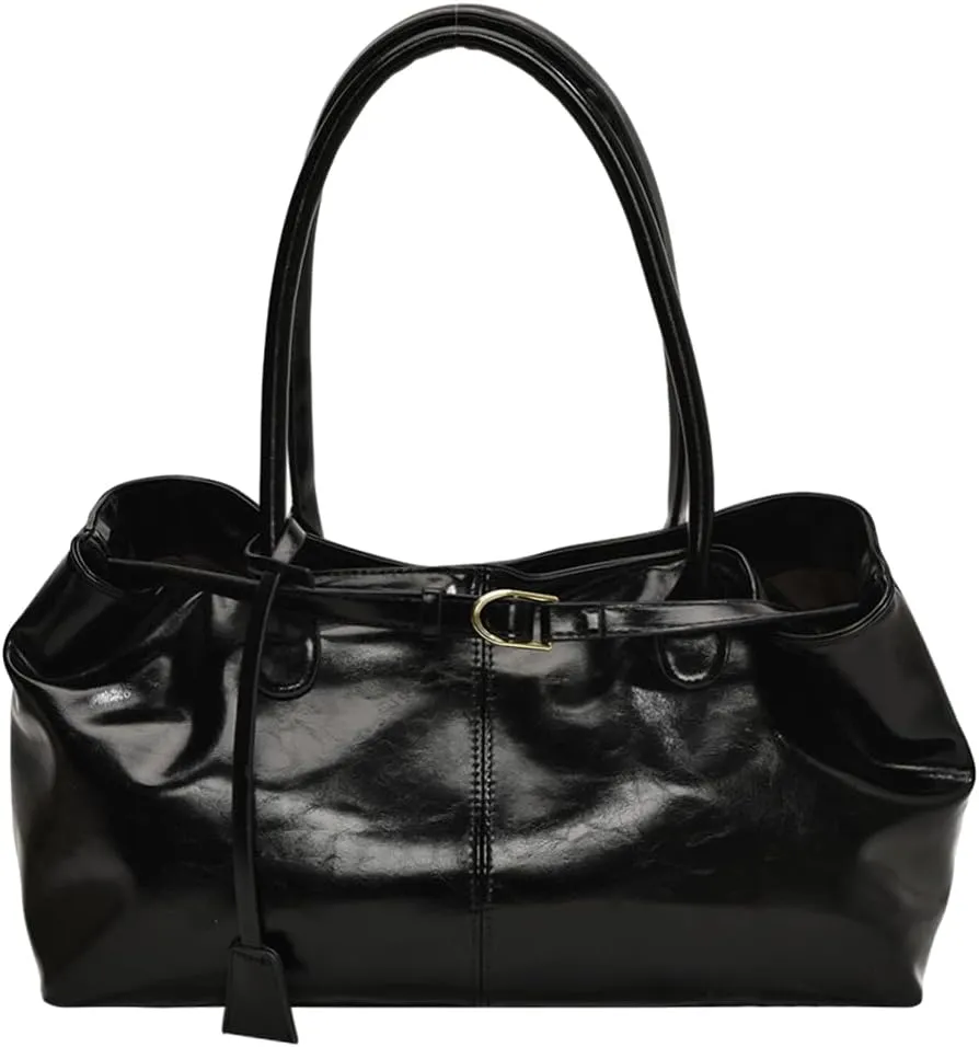 YFGBCX Leather Tote Bag for Women, Hobo Bag for Women, Top Handle Bags, Slouchy Shoulder Bag for Work Travel