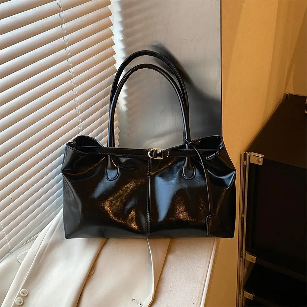 YFGBCX Leather Tote Bag for Women, Hobo Bag for Women, Top Handle Bags, Slouchy Shoulder Bag for Work Travel