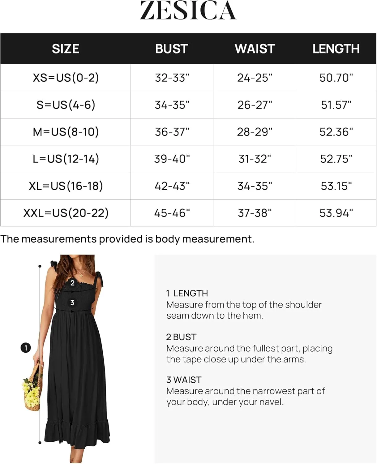ZESICA Women's 2025 Summer Boho Spaghetti Strap Square Neck Solid Color Ruffle A Line Beach Long Maxi Dress